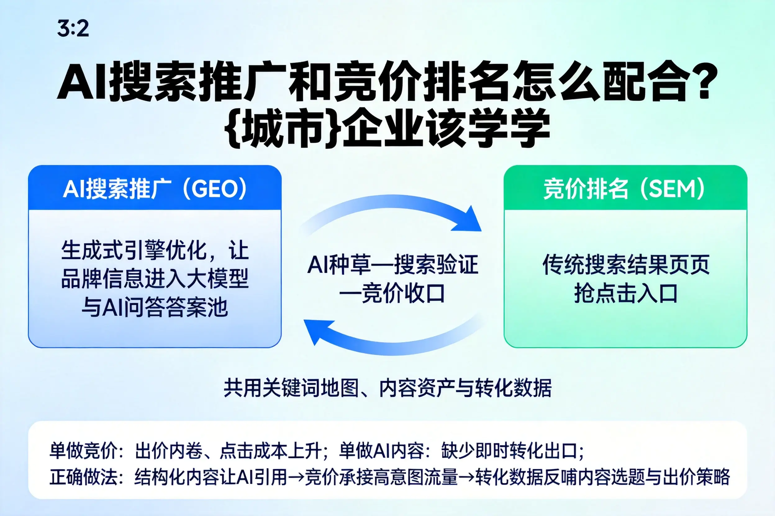 AI搜索推广和竞价排名怎么配合?泉州企业该学学
