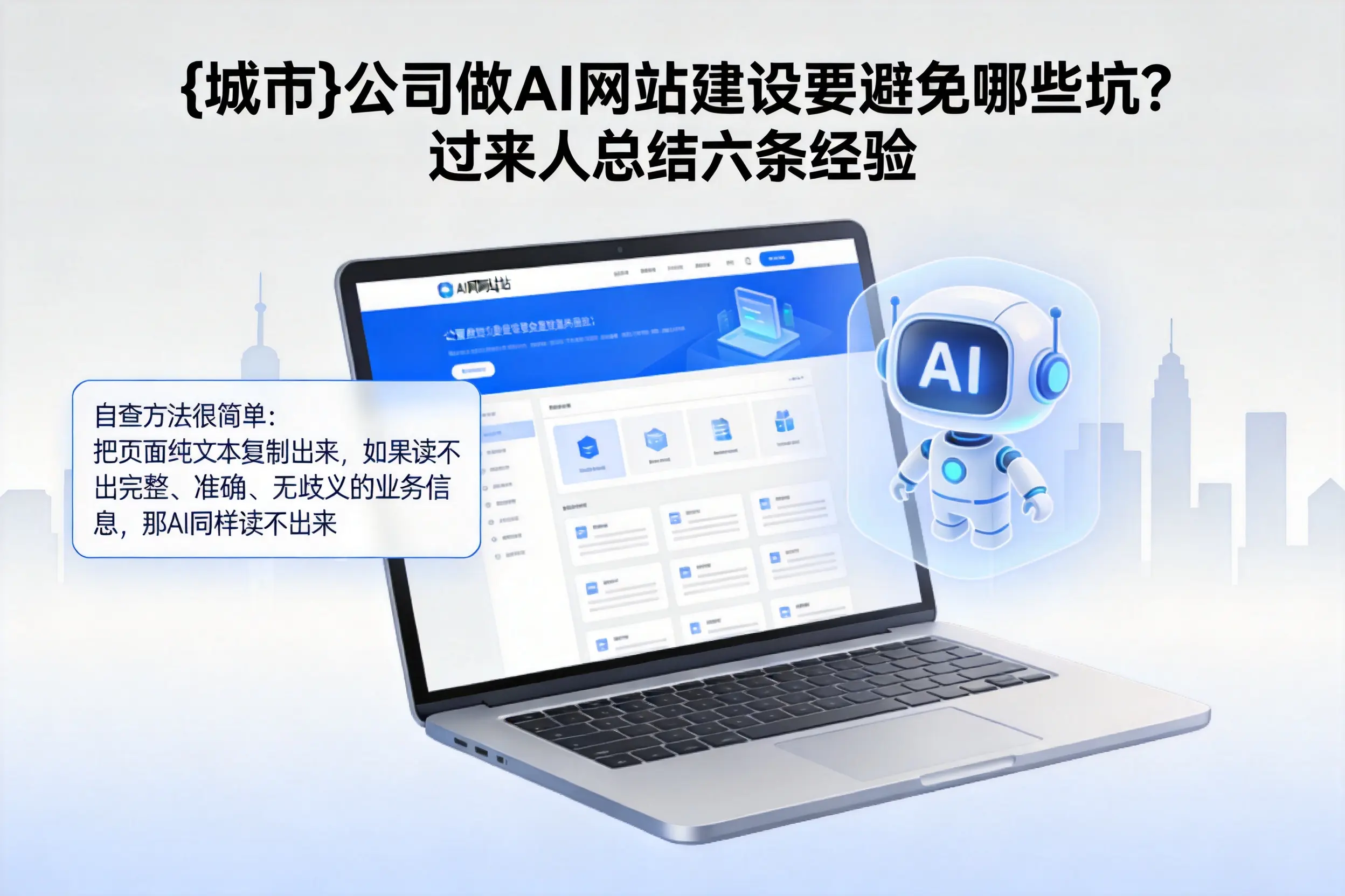 泉州公司做AI网站建设要避免哪些坑?过来人总结六条经验