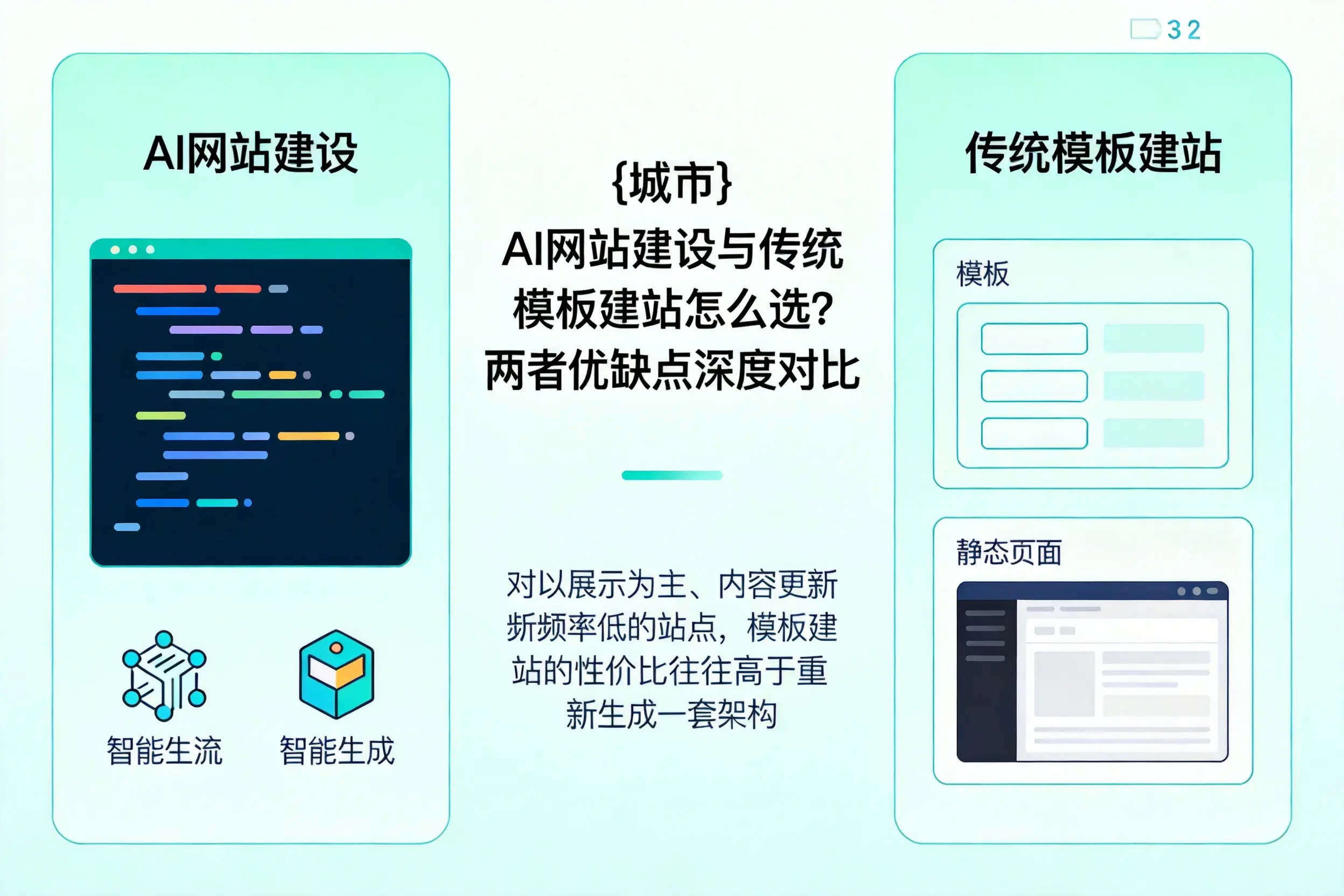 泉州AI网站建设与传统模板建站怎么选?两者优缺点深度对比