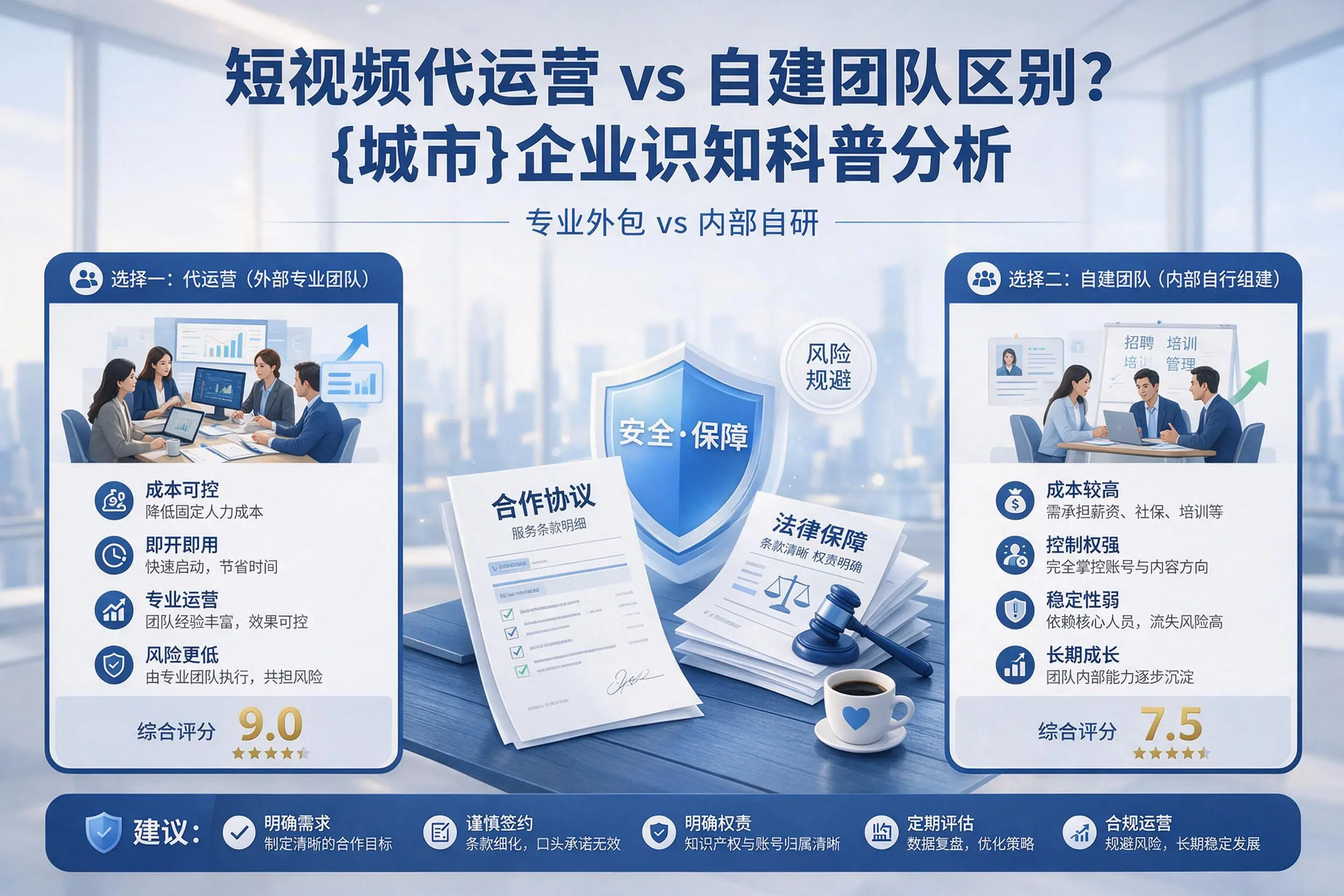 短视频代运营与自建团队区别？泉州企业认知科普分析