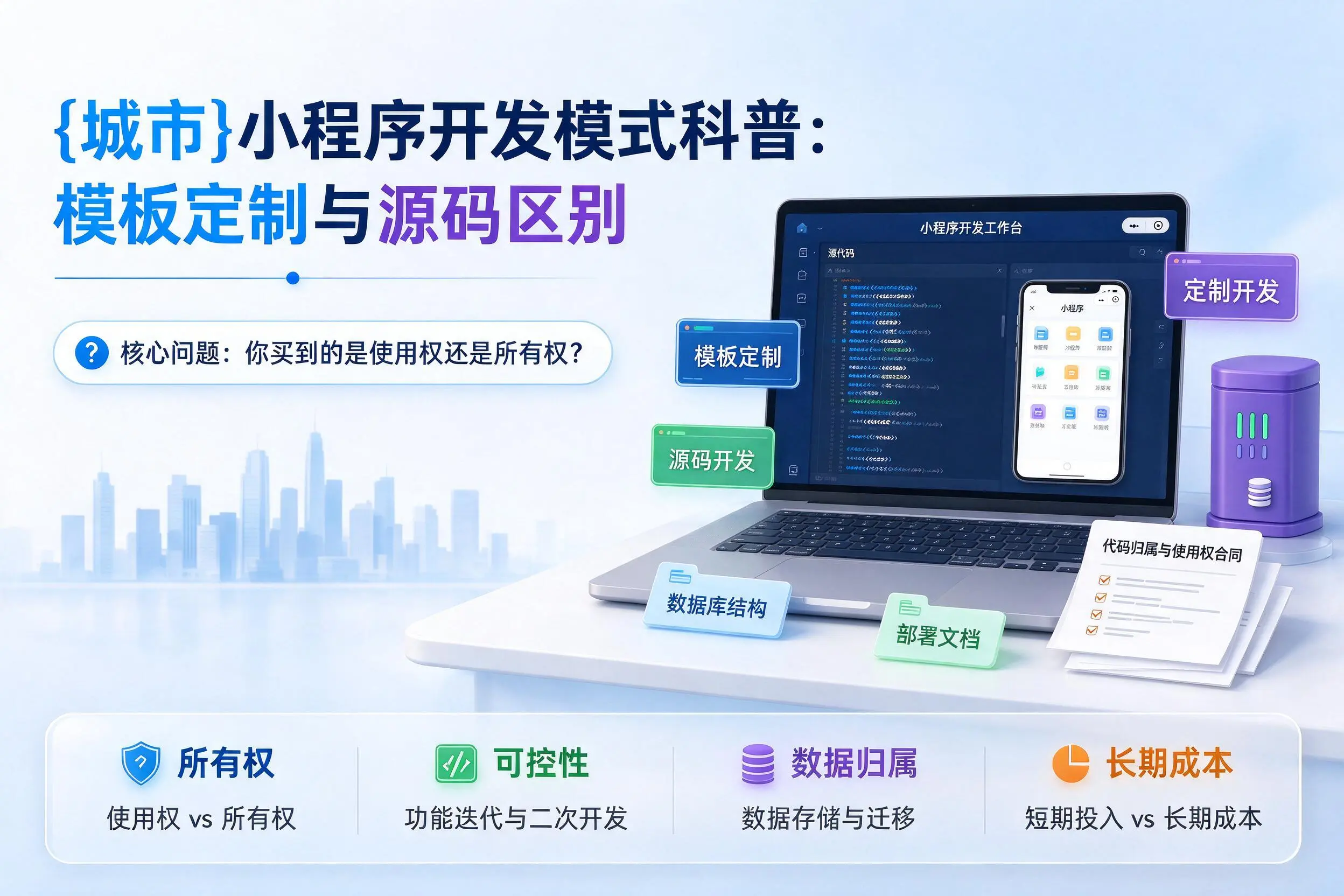 泉州小程序开发模式科普:模板定制与源码区别