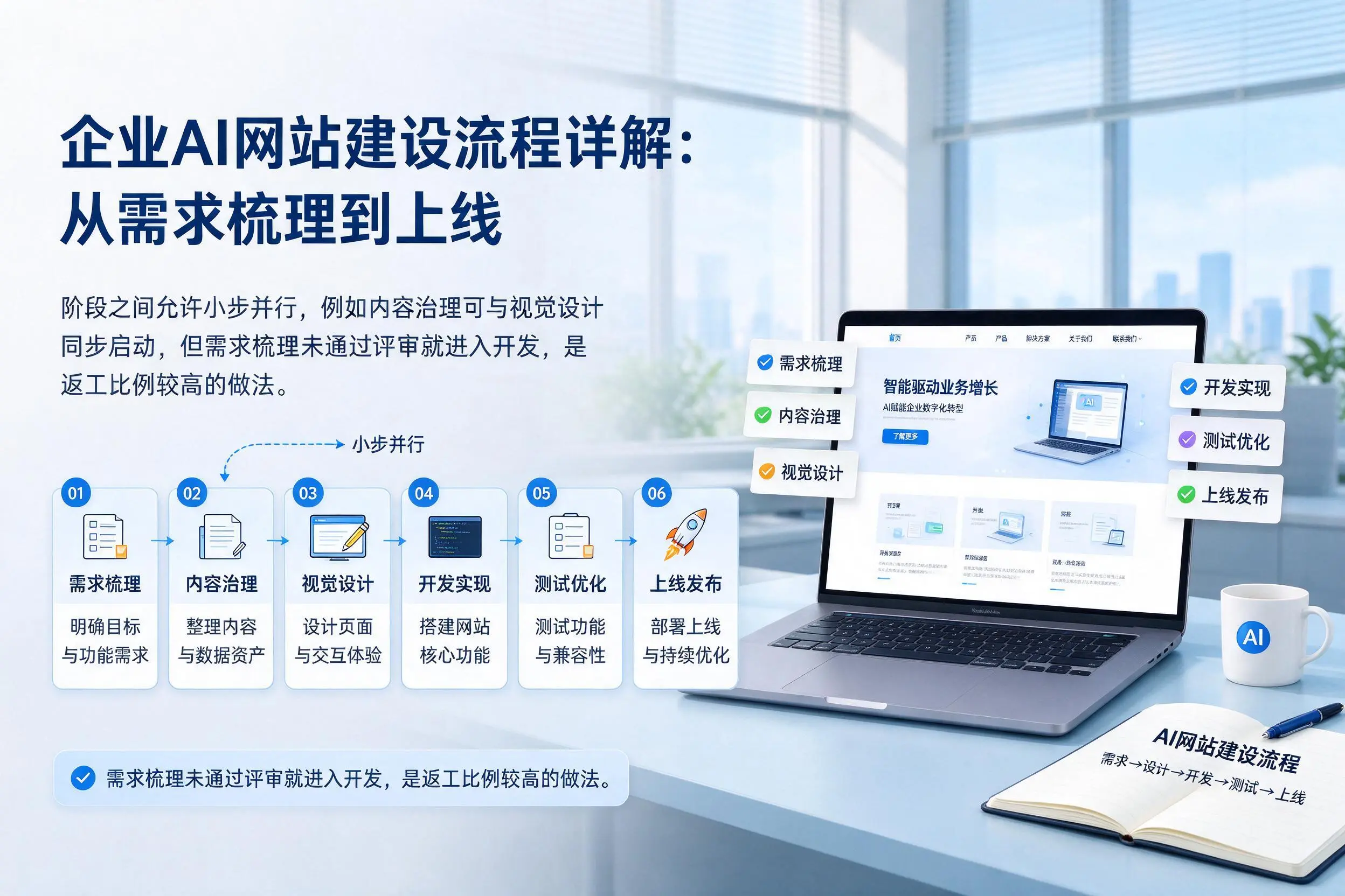 泉州企业AI网站建设流程详解:从需求梳理到上线