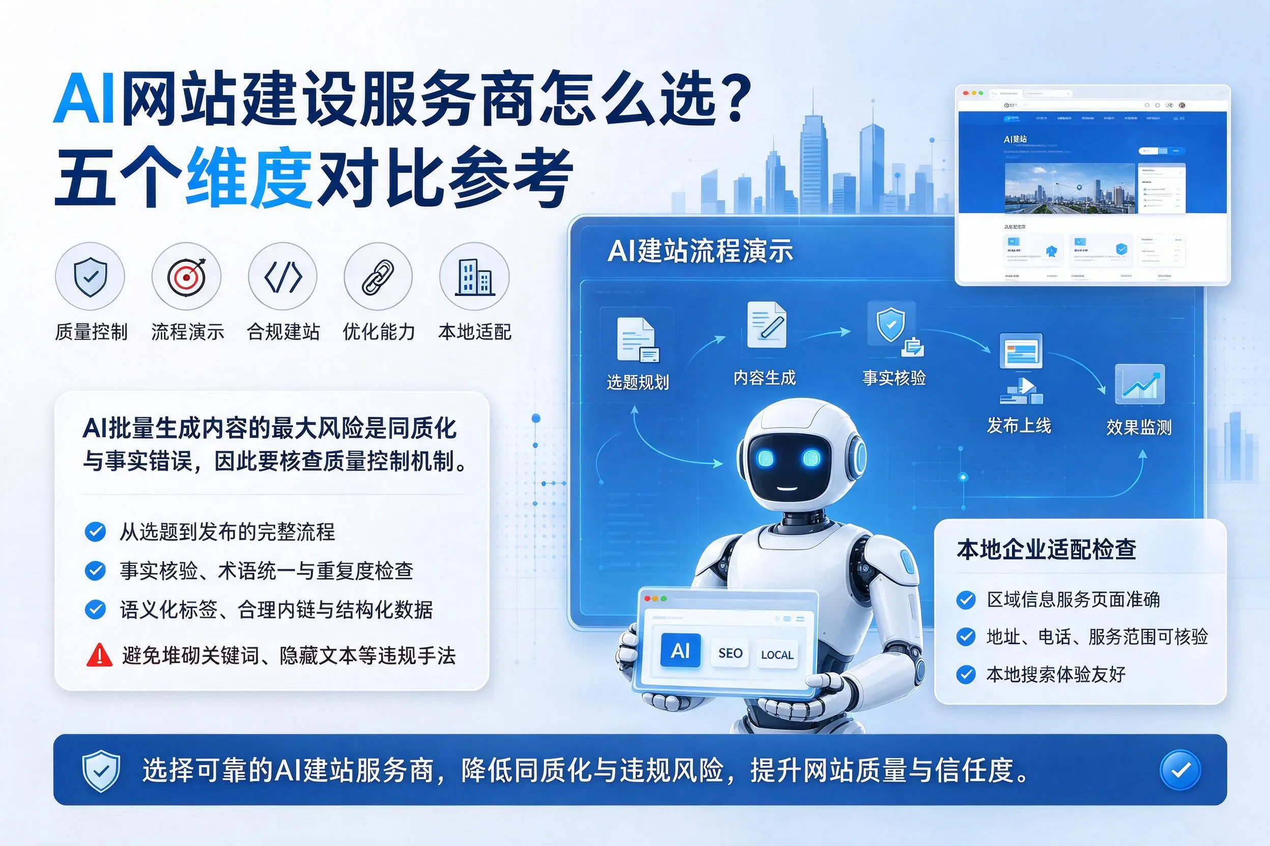 泉州AI网站建设服务商怎么选？五个维度对比参考