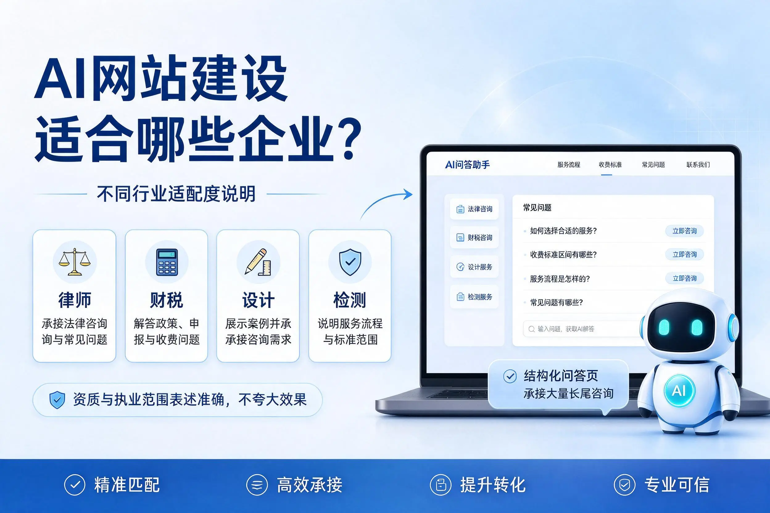 AI网站建设适合哪些企业？泉州不同行业适配度说明