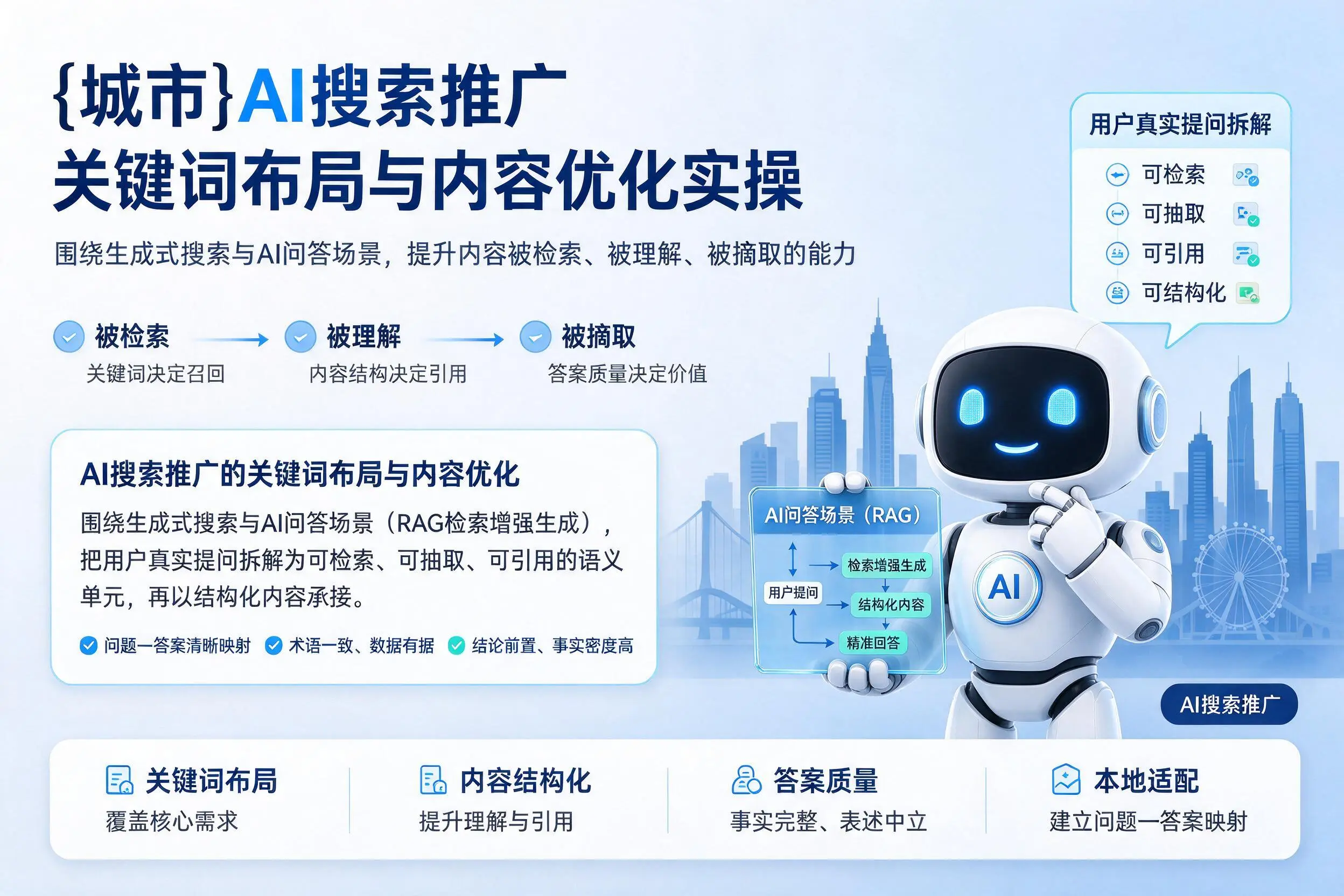泉州AI搜索推广关键词布局与内容优化实操